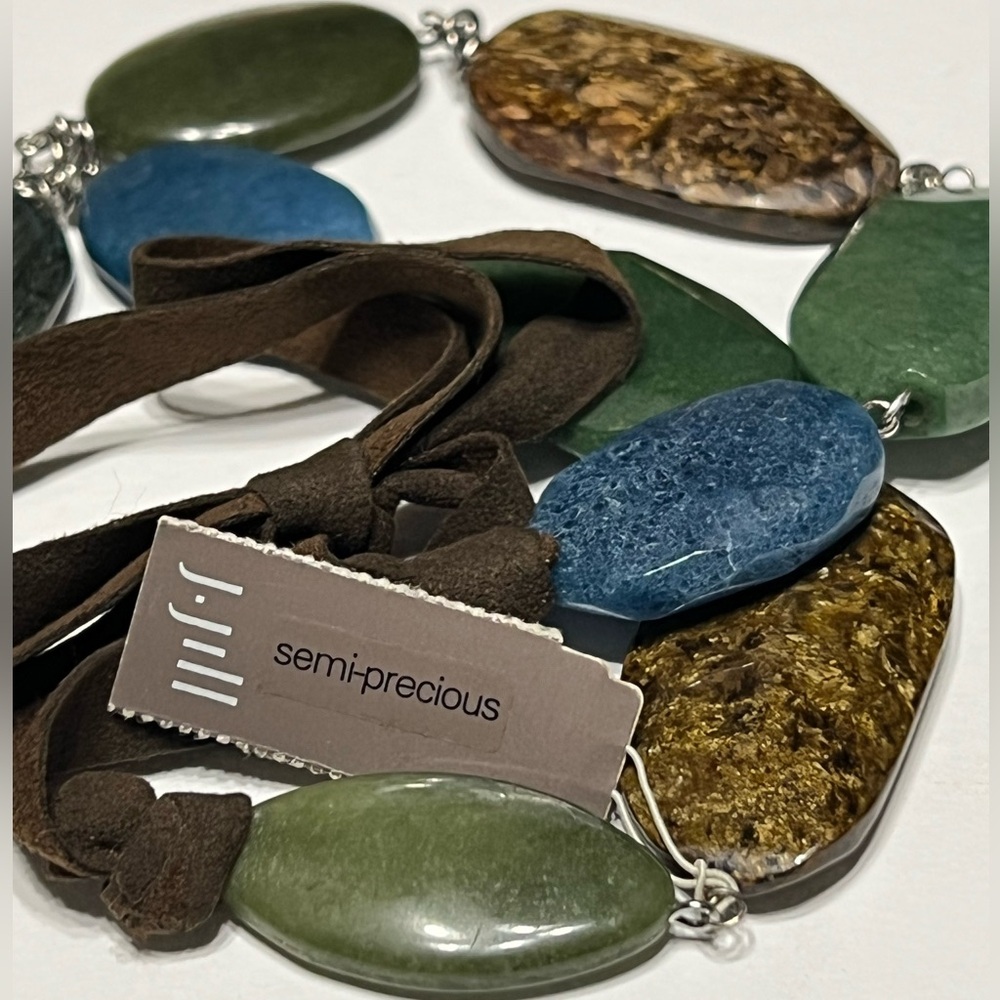 -Vintage J Jill Semi Precious Stone Necklace